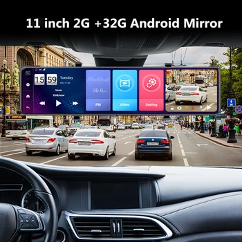 11 Tolline 4G Kriips Cam auto Android 8.1 GPS Navigation auto videosalvesti DVRs kõrgetasemeline sõidukijuhi abisüsteem Auto must kast Dual camera Remote järelevalve