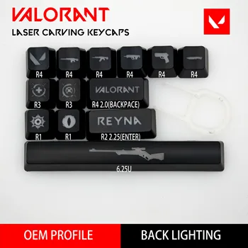 Valorant keycaps Reyna keycaps lasergraveerimine keycaps backlight OEM Profiili abs keycaps