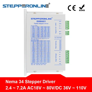 Digitaalne Stepper Juht 2.4-7.2 A AC18V-80V/DC 36V-110V jaoks Nema 34 Stepper Motor DM860Y