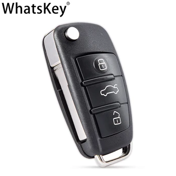 WhatsKey Tippkvaliteediga 3 Nuppu Flip Auto Remote Kokkuklapitavad Võti Katab Kest Fob Juhul Võti Audi Q3 A4 A6