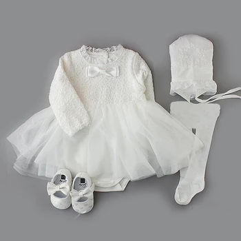 Kvaliteetne Beebi imiku tüdruk printsess kleit ristimine ristimine pulmapidu kleit baby shower kingitus foto pildistamise kleit