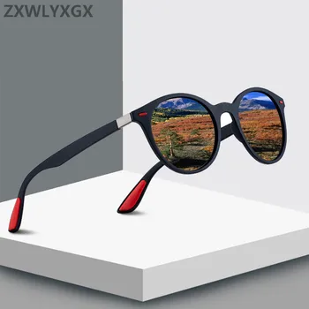 ZXWLYXGX DISAIN Klassikaline Retro Neet Polariseeritud Päikeseprillid Mehed Naised TR90 Jalad Kergem Konstruktsioon Ovaalne Raam UV400 Gafas De Sol
