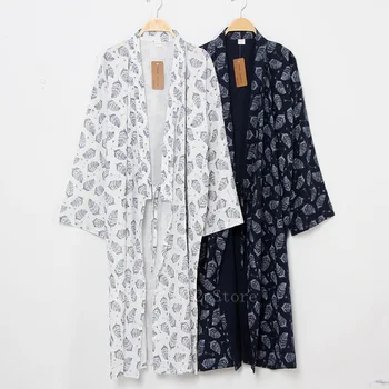 Suvel Kimono Jaapani Pidžaama Mehed Meeste Kampsun, Pikk Rüü Traditsiooniliste Rõivaste Yukata Kodu Jaapani Stiilis Sleepwear Nightgowns