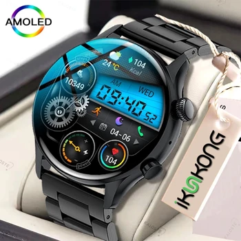 2022 NFC Smartwatch Mehed AMOLED 390*390 HD Ekraan Alati näha aega Bluetooth Kõne IP68 Veekindel Smart Vaadata Xiaomi