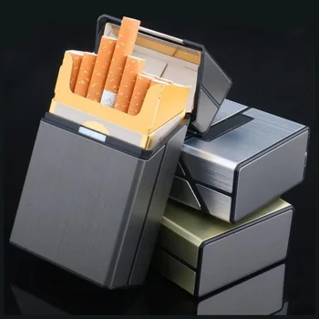 Alumiinium Sigari Portsigar Tubakas Omanik Hoidke 20 Sigaretti Ladustamise Kasti Meeste Naiste Veekindel Suitsetamine Tarvikud