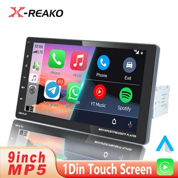 X-REAKO autoraadio 9 tolline Puutetundlik Universaalne 1 din Multimeedia Video Mängija koos Bluetooth-FM-Raadio USB-Carplay Auto MP5