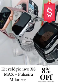Smartwatch smart watch IWO X8 MAX + 42/44mm magnet metallist käevõru