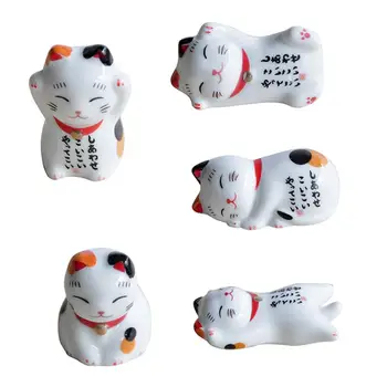5tk Õnnelik kass Söögipulgad Omanik Jaapani Keraamika Söögipulgad Hooldus Keraamiline Armas Lucky Home Keraamiline Dekoratsioon