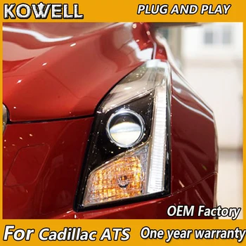 KOWELL Auto Stiil Cadillac ATS Pesuseade 2014-2015 ATS-L LED Vilkur PÄEVATULED Bi Xenon Objektiivi Kõrge Madal Tala Parkimine Udutuli