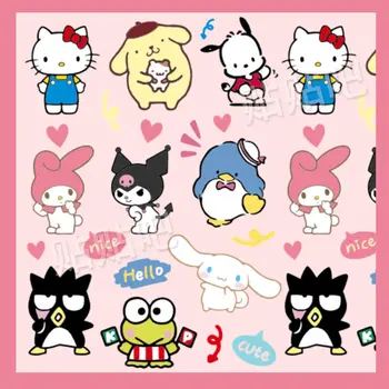 Kawaii Sanrio Auto Kleebis Cute Cartoon Kulomi Ipad Sülearvuti Teenetemärgi Kleebis Hello Kitty Kriimustused Katta Elektrisõidukite