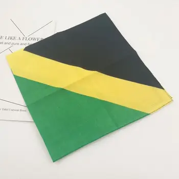 Lipu Jamaica Prindi Unisex Square Bandanas Puuvill Juuksed, Sall Biker Mootorratta Neckerchief Hip-Hop Headwrap Patriootliku
