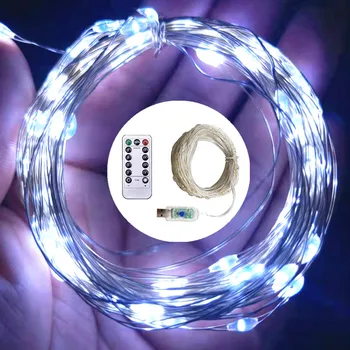 8modes USB-Haldjas Vanik LED String Tuled Jõulud Kaunistused Holiday Home Valgustus Aed Decor Väljas Veekindel lamp