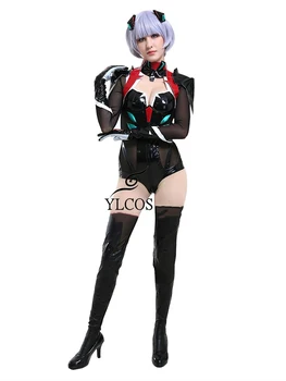 Anime EVA Ayanami Rei Cosplay Võitlus Kostüüm Halloween Pool Seksikas Must Ülikond Naiste Tüdruk
