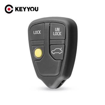 KEYYOU 3+1 Nupud Remote Key Shell Juhul Auto Võti Fob Uus Volvo XC70 XC90 S40 S60 S70 S80 piima vahustamine s90 V40 V70 V90 C70 Asendamine
