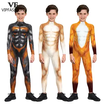 VIP MOOD Halloween Lapsed Naljakas Husky Hunt Loomade 3D-Printimine Cosplay Kostüüm Zentai Bodysuit Karneval Pool Sipukad Varustus