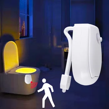 7 Värvid Smart PIR Liikumisandur prill-Öö Valgust Veekindel, Taustvalgus Wc-Pott LED Luminaria Lambi WC Wc Kerge