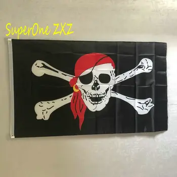 tasuta kohaletoimetamine 90* 150CM Suur Rist Crossbones Jolly Roger piraat lipu / kolju Lipp / Banner Halloween / Halloween tegevus