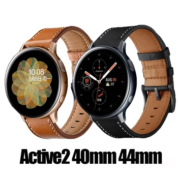 Nahast rihm samsung galaxy vaadata aktiivne/active2 40mm 44mm bänd sport smart watch ansamblid Quick release Asendamine 20mm vöö