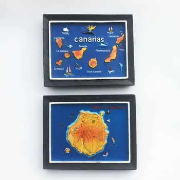 Hispaania külmkapimagneteid 3d Raam Kaart Kanaari Saared Gran Canaria Turistidele Suveniiride, Käsitöö, Magnet Külmik Kleebised