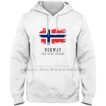 See On Minu Riik - Norra Topp Kampsun 6XL Suur Suurus Puuvill Riik Norra Tähtede Arv Selles Armastavad Elada Lipu Viis Proovige Punane Nr